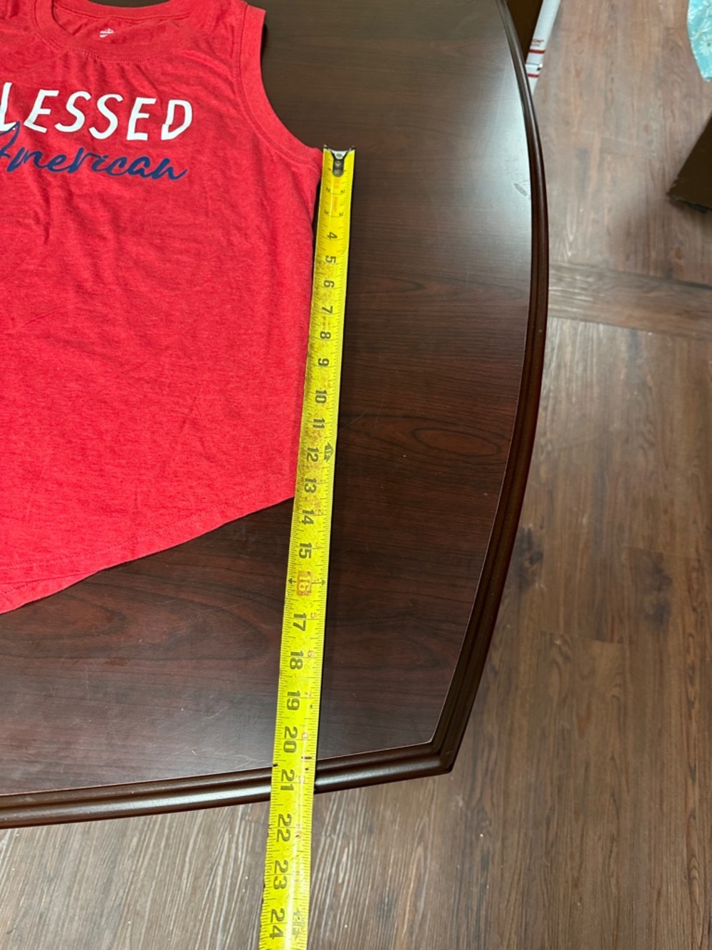 NWOT, Size L (12-14) Blessed American Red Muscle Tank - Picture 4 of 8